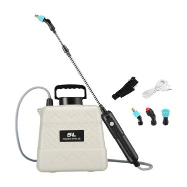 Imagem de Generic Pulverizador elétrico de gramado, pulverizador de alta pressão, dispensador agrícola multiuso, borrifador de irrigação para quintal doméstico, 5l Branco