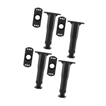 Imagem de IEUDNS 4 pçs cama centro slat suporte pernas quadro de cama centro suporte pernas altura ajustável elevar suporte cama suporte pernas para cama, 15cm a 28cm