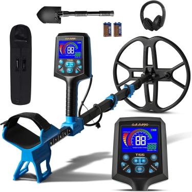 Imagem de Detector de metais para adultos profissional, bobina de busca à prova d'água dupla D localizador de ouro com ponto, modo disco de alta sensibilidade, bobina IP68 de 13 polegadas, visor de luz de fundo