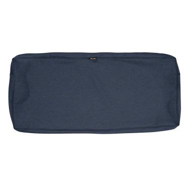 Imagem de Classic Accessories Montlake FadeSafe Patio Bench/Settee Cushion Slip Cover - 3" Thick - Heavy Duty Outdoor Patio Cushion with Water Resistant Backing, Heather Indigo Blue, 59"W x 18"D x 3"T (60-291-015501-RT)