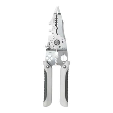 Imagem de shamjina Descascador de fios crimper aperto confortável ergonômico portátil aço titânio eletricista ferramenta de descascamento de fio friso divisão