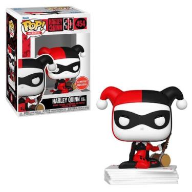 Imagem de Funko pop heroes harley 30th exclusive harley quinn cards, preto/verme