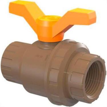 Imagem de Registro Esfera Pvc Tigre Com Uniao 1.1/2'' Rosca Rosca