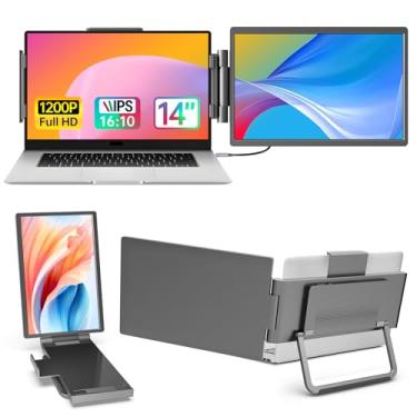 Imagem de ForHelp Tela De Laptop Portátil Ips Fhd 1200P De 14', Monitor Expansível De Lado Direito Único, Projetado Para Laptops De 13 A 17', Interface Usb-C E Hdmi. Dispositivos Compatíveis Com Pc, Mac, Wind
