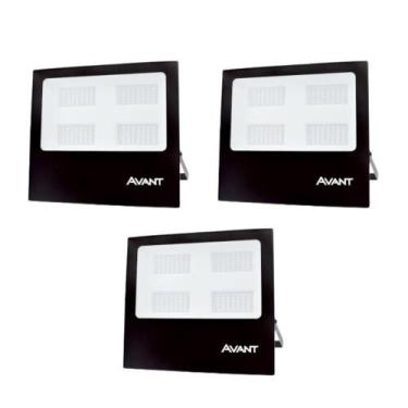 Imagem de Refletor Led Avant 200W 6500k Bivolt Preto 3 Unidades