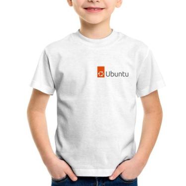 Imagem de Camiseta Infantil Ubuntu Linux - Foca na Moda, Branco, 8