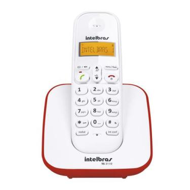 Imagem de Telefone sem Fio com Identificador Intelbras TS3110 Vermelho, Vermelha