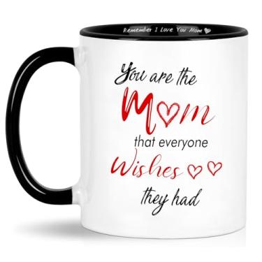 Imagem de LIMUIKA Presente de aniversário para mãe, caneca de café da filha, filho, marido - ideia de presente de Natal para o dia das mães para esposa, mulher, nova mãe, xícara de café engraçada de 325 ml