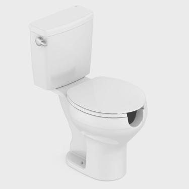 Imagem de Kit Vaso Sanitário com Caixa Acoplada com acionamento lateral e Assento com abertura Acesso Celite