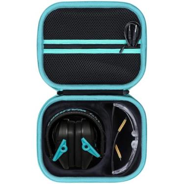 Imagem de Lebakort Capa de armazenamento compatível com Walkers Razor Slim/Howard Leight Honeywell Impact Sport/ProHEAR 066 030 Protetores de ouvido eletrônicos para tiro e proteção auditiva (preto + capa