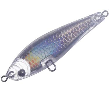 Imagem de 20 peças de iscas de lápis de folha interna, sem pintura, 7,5 cm, 7 g, iscas de pesca artificiais flutuantes, equipamento faça você mesmo