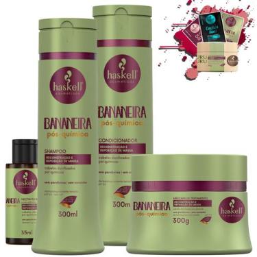 Imagem de Kit Haskell Bananeira Sh Cond Masc 250g Nectavita 40ml