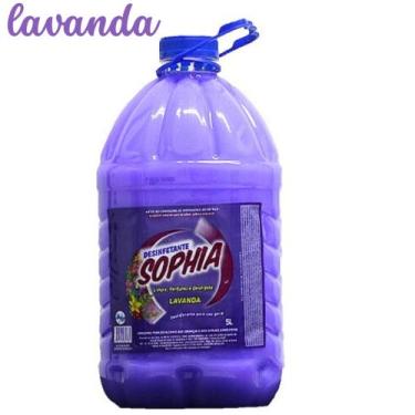 Imagem de Desinfetante Sophia 5L - Altamente Concetrado e Perfumado, Lilás