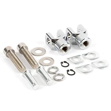 Imagem de PSLER Kits de apoio de apoio para os pés traseiros do passageiro para suporte de apoio para os pés de motocicleta para Softail FXST Low Rider Sport Glide Dyna FXR FX, cromado
