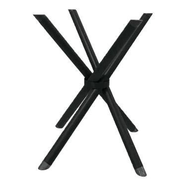 Imagem de Base Pé De Mesa Palito Cor Preta - Flape Para Tampo de Madeira