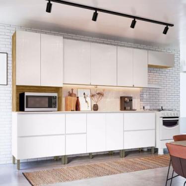 Imagem de Cozinha Completa Insel 12 Portas 4 Gavetas Freijó/ártico/Soft - Pnr Mó