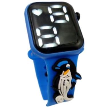 Imagem de Relógio Infantil Digital Mascote Peixe Santos para Crianças - Smactudo