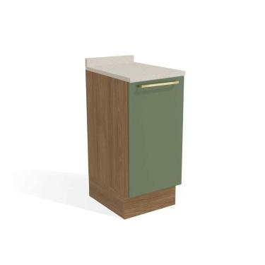 Imagem de Módulo Cozinha Kappesberg Botanic Balcão Botanic M621 1 Porta C-tampo 40cm Nogueira-oliva-orion - Kappesberg