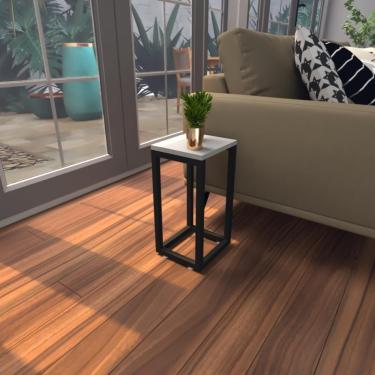 Imagem de Mesa Lateral Cinza Aparador De Sofa Sala Mesa Lateral Cama