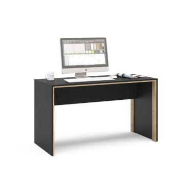 Imagem de Mesa Los Angeles 135cm Em Mdp Politorno Preto Com Carvalho Claro