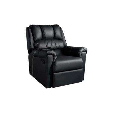 Imagem de Poltrona Do Papai Reclinável C- Massagem Vermont Zero Wall Courano Preto - Probel
