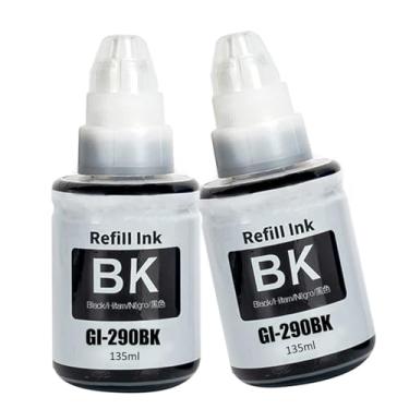 Imagem de LAIPENG Garrafas de tinta preta GI-290 compatíveis com Canon GI-290 GI290 refil de tinta para impressora G1200 G2200 G3200 G4200 G4210 GI-290BK (pacote com 2, preto*2)