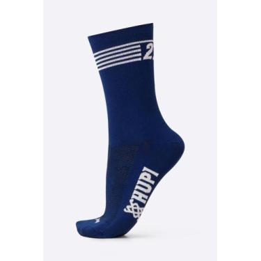 Imagem de Meia Corrida HUPI 21K Split Azul Marinho, Azul