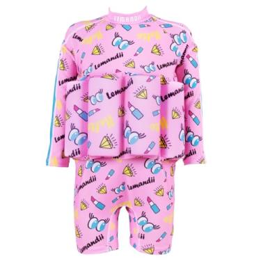 Imagem de Roupa de banho flutuante para bebês e crianças, flutuante, peça única, para meninas e meninos, FPS 50 + rosa 1-2 anos