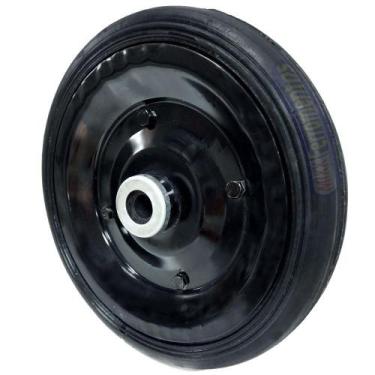 Imagem de Roda De Chapa Estampada 10" Pneu Maciço P/ Carrinho Armazém 11795 - DI