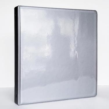 Imagem de Fichários de anel de cavalete - estrutura de plataforma estilo flip over the top. (prata, tamanho da folha de 28 x 21 cm encadernado no lado de 28 cm)