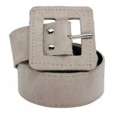 Imagem de Cinto Feminino Retrô Camurça Ref:144 - stylestore, Bege