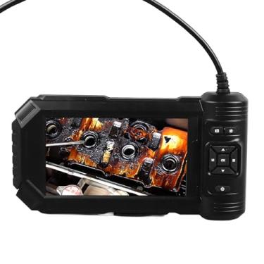 Imagem de Naroote Endoscópio, HD MultiperPaled 5in LCD Black Lente única Câmera de Inspeção de Luz LED IP67 Impermeabilizada para Aparelhos para Cheque (10m / 32,8 pés)