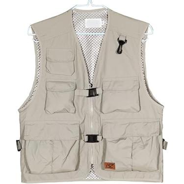 Imagem de Colete De Carga Para Homens E Mulheres Ao Ar Livre Para Caça Militar Escalada E Pesca Colete Fotográfico Com Vários Bolsos, Khaki, L