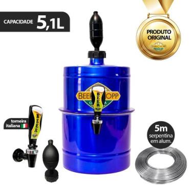 Imagem de Chopeira Portátil a Gelo Beer Chopp 5,1 Litros - Azul, Azul