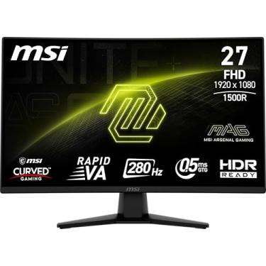 Imagem de MSI Monitor curvo MAG 274CXF 68.6 cm 1920 x 1080 (FHD), 280Hz, HDMI, DisplayPort, porta VGA, montagem VESA, inclinação, alto-falante, bisel fino, 0,5 ms, preto