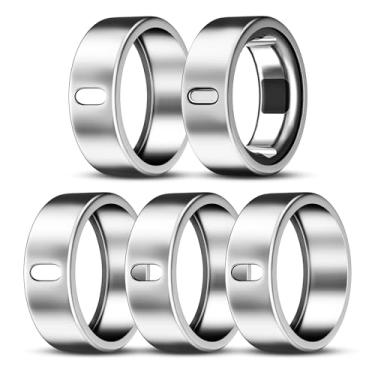 Imagem de Pacote com 5 capas compatíveis com Oura Ring Gen 4/Oura Ring Gen 3 Horizon/Heritage, Surport Charging com capa, protetor de TPU antiarranhões para acessórios Oura Rings mulheres e homens (tamanho 8)