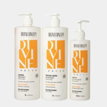 Imagem de Tratamento Hidratação Instantânea Brush Escova Acetinada kit Profissio