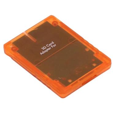 Imagem de aqxreight Adaptador de Cartão de Memória SIO2 para 3000X 5000X 7000X 9000X Console de Jogo Transparente Leitor de Cartão Vermelho (Laranja transparente)