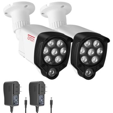 Imagem de Tonton Pacote com 2 iluminadores infravermelhos de LED, grande angular, 8 LEDs, 90 graus, 30 m, infravermelho, compatível com câmeras de segurança CCTV, câmera IP, câmera bullet e câmera Dome (branca)