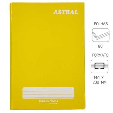 Imagem de Kit Caderno Costurado 1/4 96 Folhas Com 5 Unidades Capa Dura - PanAmer
