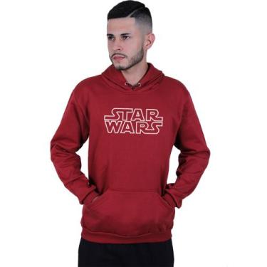 Imagem de Moletom Unissex Canguru Star Wars - Lafre, Vermelho escuro, G