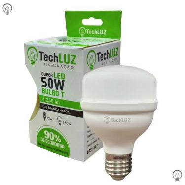 Imagem de Lâmpada Led Super Bulbo 50w Alta Potência Bivolt Branco Frio- Techluz