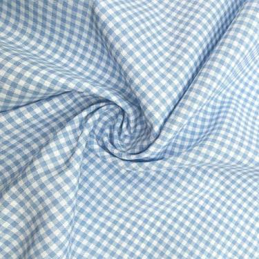 Imagem de YYCRAFT Tecido guingham da The Yard mistura de algodão poli de 152 cm de largura, para costura, acolchoamento, artesanato, toalhas de mesa, roupas (2 metros, azul bebê)