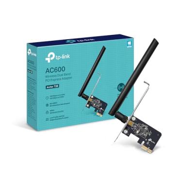 Imagem de TP-Link Placa PCIe WiFi AC600 para PC desktop, placa de rede interna sem fio de banda dupla (Archer T2E) antena de alto ganho, MU-MIMO, WPA3, perfil baixo, suporta Windows 10/11
