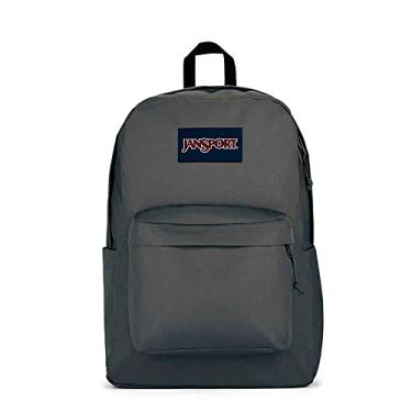 Imagem de JanSport Mochila SuperBreak – Mochila para escola, viagem ou trabalho com bolso para garrafa de água, cinza grafite