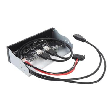 Imagem de GOWENIC USB 3.2 Hub do Painel Frontal, 6 Portas 19 Pinos Gen2 USB A TIPE C TF/SD CARD LEITOR, Painel de Extensão de Acionamento óptico de 5 Gbps para PC Computer