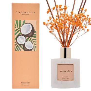 Imagem de Difusor Reed Cocorrína Premium Coconut Lime 200mL com flores