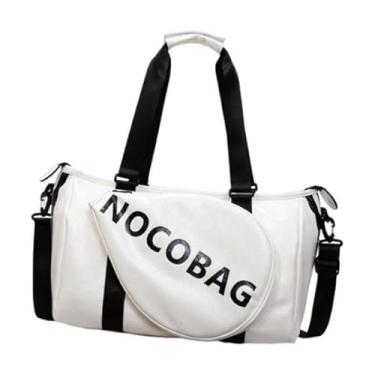 Imagem de Generic Bolsa de Ombro para Jogadores de Tênis, Grande Capacidade, com Alça de Ombro, Organizador, Viagem, Adultos, Bolsa de Badminton Multifuncional, Branco