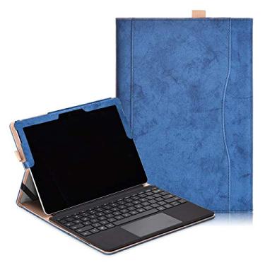 Imagem de Gylint Capa para Microsoft Surface Go, capa fina para portfólio de visualização de vários ângulos compatível com teclado tipo capa (azul marinho)