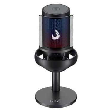 Imagem de Microfone Gamer De Mesa Rise Mode Elite 05, RGB, USB-C, Preto - RM-ME-